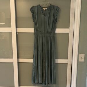Smocked Waist Blue-Green Maxi Dress - Grade & Gather